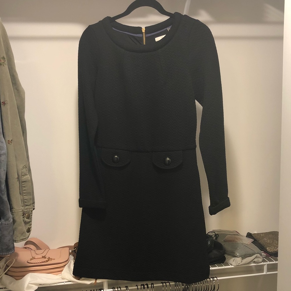 Boden black long sleeve dress